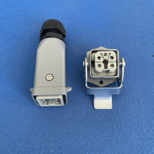 JL-5pins heavy duty plug with panel mount socket